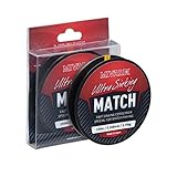 Mivardi 150m Ultra Sinking Match LINE sinkende dunkelrote Angelschnur von Ø0,128mm/2,30kg bis Ø0,185mm/4,50 erhältlich (Ø 0,185mm / 4,50kg)