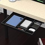 Utensilien-Auszug Schubladenschiene Vollauszug 566 x 390 x 36 mm Schreibtischauszug schwarz von SO-TECH®