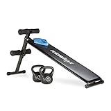 Relaxdays Sit Up Bank klappbar, 5-fach verstellbar, Bauchtrainer Bank, gepolsterte Beinfixierung, Trainingsbank, schwarz