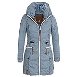 Lulupi Damen Winterparka Mantel Teddyfell Dicker Warm Jacke Gefüttert Winterjacke Lange Slim Outdoorjacke Übergangsjacke Outwear Coat