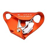 Alomejor Bruststeigklemme für Seile Klettern Ascender Climbing Chest Ascender - Klettern Bergsteigen Steigklemme(Orange)