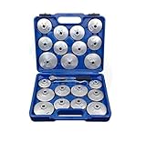 Ölfilterschlüssel Werkzeug Set Ölfilterkappen 23 Stück Oelfilter Kappen Universal KFZ Ölwechselwerkzeug Ölfilterkappe Schraubenschlüsselbuchse Werkzeugsatz zum Entfernen