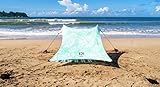 Neso Zelte Strand Zelt mit Sand Anker, Portable Baldachin Sunshade - 2,1m x 2,1m - Patentierte verstärkte Ecken (Color) (Mint Tie Dye)