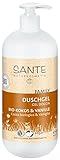 SANTE Naturkosmetik Duschgel Bio-Kokos & Vanille, 950ml Familiengröße mit Pumpspender, Tropischer Duft, Reinigt sanft & gründlich, Vegan, Ohne Mikroplastik