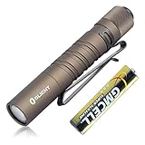 OLIGHT I3T EOS Taschenlampe 180 Lumen 60 Meter Reichweite, Mini LED Taschenlampe für schlüsselanhänger Desert Tan
