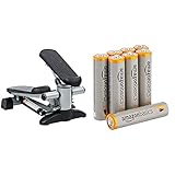 Ultrasport Up-Down-Stepper für Fitness und Aerobic,Ministepper mit Trainingscomputer und großen Trittflächen,Heimtrainer für Bauch Beine Po Training & Amazon Basics Performance Batterien Alkali, AAA