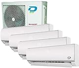 SPLIT WI-FI KLIMAANLAGE KLIMAGERÄT GERÄT 4X 9000 Btu DILOC SHARP KOMPRESSOR