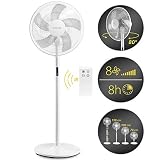 TROTEC 3-in-1-Ventilator TVE 24 S Standventilator 8 Geschwindigkeitsstufen 80°-Oszillation 48 W Timer höhenverstellbar