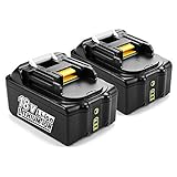[2 Stück] Energup 18V 5000mAh Li-ion Ersatz Akku für Makita BL1850B BL1830 BL1840 BL1850 BL1860 BL1815 BL1820 BL1845 - mit LED Indikator