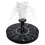 Solar Springbrunnen, Solar Teichpumpe Garten Wasserpumpe Monokristalline Solar Panel Brunnen, Schwimmender Dekoration für Garten, Kleiner teich, Vogelbad, Fisch-Behälter, Pool