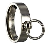 GM-SCHMUCK Edelstahl Ring der O silber poliert 6 Millimeter BDSM Gr 68