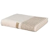 möve Wellness Handtuch Uni mit Chenillebiesen 50 x 100 cm aus 100 % Baumwolle (Spinair), nature
