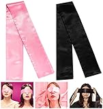 2 x weiche Augenbinde aus Satin, ideal als Valentinstagsgeschenk, Schlaf-Spiele, Augenbinde, romantische Spiele