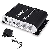 DollaTek LEPY LP-838 Auto Channel Verstärker Stereo Subwoofer Audio Zubehör (Schwarz) Led-Licht