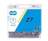 KMC Unisex – Erwachsene Z7 7-Fach Kette 1/2' x3/32, 116 Glieder, grau/braun