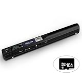 AOZBZ Tragbarer Dokumentenscanner mit 900 dpi, handlicher USB-Bildscanner, A4, Farbfoto, mobiler Scanner (JPG/PDF-Format, High Speed USB 2.0) (Scanner + 16 GTF-Karte)