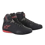 Alpinestars 2515618131115 Herren Motorradschuh Sektor belüftet Street Motorradschuh schwarz/grau/rot, 11,5