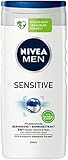 NIVEA MEN Sensitive Pflegedusche (250 ml), erfrischendes und pflegendes Duschgel mit Bambusmilch, feuchtigkeitsspendende Dusche für empfindliche Männerhaut