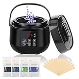 Wachswärmer Wachs Haarentfernung, Etmury Wachsmaschine Set Wax Warmer Heater Waxing Kit Wachserhitzer, Wax Enthaarung Set mit 10* Holzspateln(Wischstöcke)+ 4 * 100g Wachsbohne
