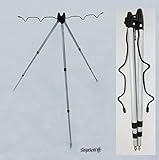 Soytich Kitablage Rutenablage Rutenhalter für 5 Ruten Rutenauflage 65-120cm (Kitablage)