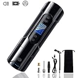 Aufun Auto Luftpumpe Elektrischer Kompressor mit Akku 12V 150PSI Luftkompressor Tragbare Reifenpumpe LCD Display Digital Manometer, mit USB-Kabel für Fahrrad, Motorrad, Bälle