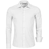 Redbridge Herren Hemd Slim Fit Bügelleicht Business Freizeithemd Langarm