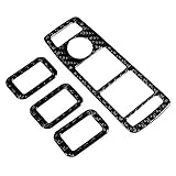 EBTOOLS Fenster Schalter Panel Aufkleber, Carbon Fensterheber Schalter Panel Aufkleber Overlay Aufkleber Fit für Modell S/X 2014-2019 (4 Stücke)