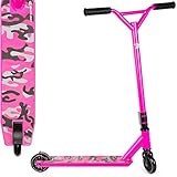 Land Surfer Stunt Scooter. Stunt Roller mit 360° drehbarem Deck ab 8 Jahren - Pink Camo