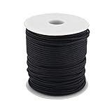 Alomejor Angelschnur Harpune Reel Line 50M Superline Abriebfeste Geflochtene Linien Super Starke Hochleistungsfaser Angelschnüre(Schwatz)