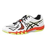 Asics Gel-blade 5, Herren Squashschuhe, Weiß (white/black/cherry Tomato 0190), 48 EU