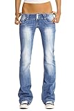 bestyledberlin Damen Jeanshosen, Hüftjeans, Bootcutjeans j97y 42/XL