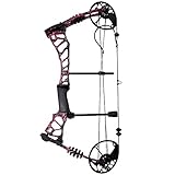 SHARROW Compoundbogenset Jagdbogen 40-60lbs Sportbogen Erwachsene Compound Bögen mit Allem Zubehör für Bogen und Pfeile (Rosa)