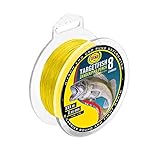 WFT TF8 Zander Yellow 150m - Angelschnur zum Zanderangeln, geflochtene Schnur, Zanderschnur zum Spinnfischen, Durchmesser/Tragkraft:0.15mm / 10kg Tragkraft