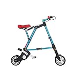 D&XQX 18 Zoll Single Speed ​​Erwachsener Faltrad Damping Studenten Auto-Kinderfahrradstudenten Fahrrad,Blau