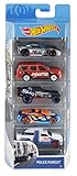 Hot Wheels 01806 5er Pack 1:64 Die-Cast Fahrzeuge Geschenkset, je 5 Spielzeugautos, zufällige Auswahl, ab 3 Jahren