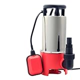 Grafner Schmutzwasserpumpe 1100 Watt bis 20000 l/h Förderleistung, Ø35mm Fremdkörper, Schwimmschalter, Tragegriff, Universalanschlüsse, Schmutzwasser Tauchpumpe