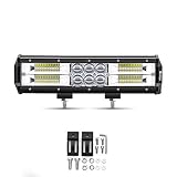 Safego 12' 162W LED Arbeitsscheinwerfer Zusatzscheinwerfer 12960LM LED Auto Scheinwerfer Arbeitslicht Offroad SUV ATV 12V 24V IP68 Wasserdicht Car LED Work Light Spotlight, 1 Jahr Garantie