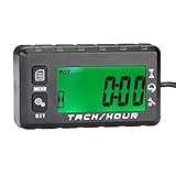 Searon Tachometer mit Hintergrundbeleuchtung, Drehzahlmesser, Stundenzähler, wasserdicht, für 2/4-Takt-Motoren, für RC-Spielzeug, PWC, ATV, Motorräder, Schiffsmotoren, Kettensägen, Traktoren