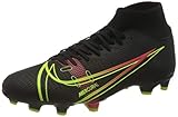Nike Herren Mercurial Superfly 8 Academy FG/MG Football Shoe, Black/Cyber-Off Noir-Rage Green-Siren Red, 44.5 EU
