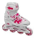 Roces Mädchen Jokey 2.0 Girl Inline-Skates, White-pink-Violet, 30-33