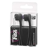 CURAPROX Hydrosonic CARBON Aufsteckbürsten schwarz, 2x Bürstenköpfe mit Aktivkohle, für schonende Zahnaufhellung, whitening, weiße Zähne