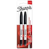 Sharpie Permanentmarker mit doppelter Spitze, Fein und ultrafein, Schwarz, 2 Stück