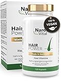 Haar-Vitamine - Hochdosiert mit Biotin, Zink, Selen, OPC, Hirse-Extrakt (reich an Silizium und Kieselerde) - 120 Kapseln (2 Monate) - Haar- & Bartwuchs