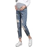 gagacity Schwangerschaftshosen Damen Umstandshose Jeans Straight Umstandsjeans Stretch Umstandsmode Hose mit Bauchband Schwangere Leggings Umstandsleggings Denim Mutterschaft Hose