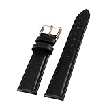 Alienwork Uhrenarmband Lederarmband schwarz