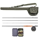 Lixada 9 'Fly Angelrute und Reel Combo mit Tragetasche 20 Fliegen Komplettes Starterpaket Fly Fishing Kit