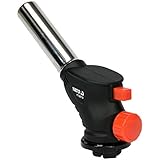 YATO Profi Gaslötbrenner mit Piezo-Zündung | EN417-Anschluss | 1 kW | 1000°C | Bunsenbrenner Lötbrenner Gasbrenner Lötlampe
