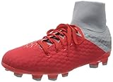 Nike Unisex-Erwachsene Jr Hypervenom 3 Academy Df Fg Futsalschuhe, Mehrfarbig (Lt Crimson/MTLC Dark Grey/Wolf Grey 600), 38.5 EU