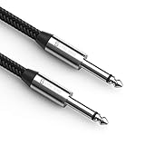6,35mm Gitarren Instrumentenkabel Audio Klinke - Syncwire 1/4“ Monostecker TS Kabel Lärmschutz Nylon Geflochten 6,35mm Gitarren Instrument für die E-Gitarre, Bassgitarre, Keyboard, Bass - 3M