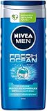 NIVEA MEN Fresh Ocean Pflegedusche (250 ml), Duschgel mit Meeresmineralien und ozeanfrischem Duft, erfrischende Dusche für Körper, Gesicht und Haar